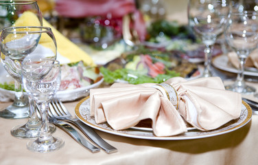 Table at restaurant.