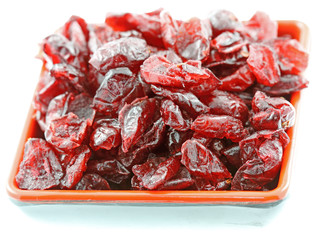 canneberges, fond blanc