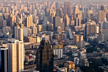 Fototapeta na wymiar aerial view over Bangkok