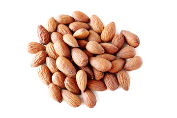 almonds on white