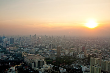 Naklejka na ściany i meble aerial view over Bangkok