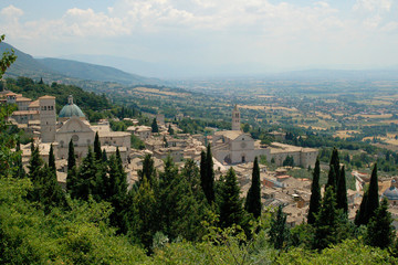 the hill of Assisi in Italy