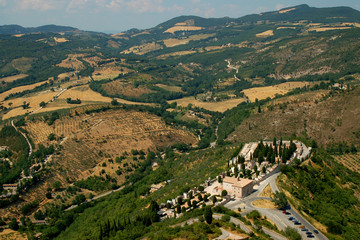 the hill of Assisi in Italy