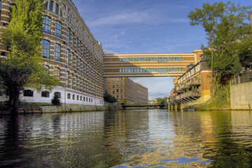 Leipzig vom Wasser aus / Buntgarnwerke