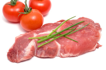 Rohes Schweinesteak