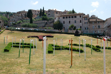 the castle and hill of Assisi in Italy