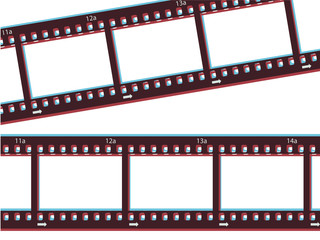 Film strip with 3d effect