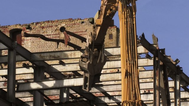 Betonschere Abbruch Eisentr&auml;ger Abriss Abreissen
