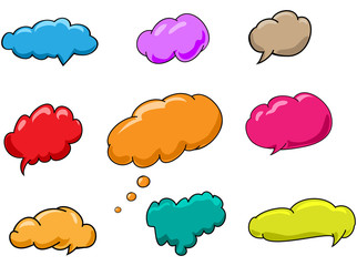 speech and thought bubbles