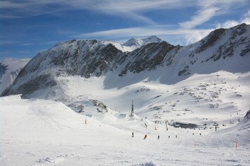 Fototapeta na wymiar ski resort winter landscape, Austria