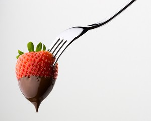 Fragola con cioccolato
