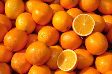 Fotobehang Basket of oranges © Zechal