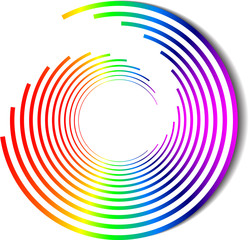 Vector rainbow spiral