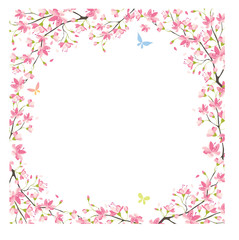 Obraz na płótnie Canvas Sakura frame