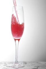 liquid in  wineglass