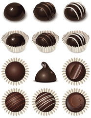 Chocolate icons set