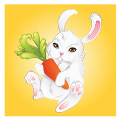 Funny Bunny with carrot