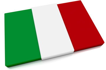 Obraz premium 3D Italy Flag Button