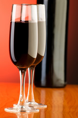 Wine concept with gradient background