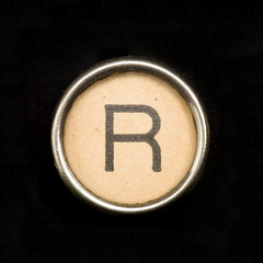 Typewriter letter R
