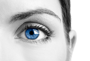 Obraz premium Niebieskie oko