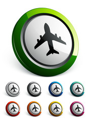 Fototapeta premium icône bouton internet avion