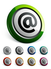 Obraz premium icône bouton internet arobase