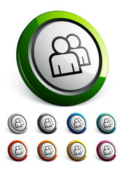 icône bouton internet personnage réseau social