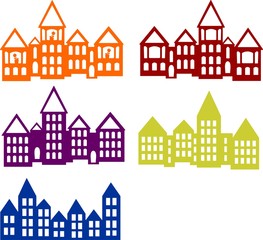 Set of the Venetian houses