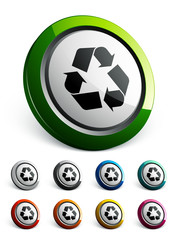 icône bouton internet recyclage