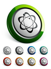 icône bouton internet atome