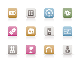 gambling and casino Icons - vector icon set