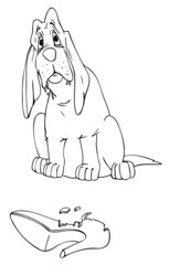 Hund, unartig, böse, ungezogen, Ärger, Schuld