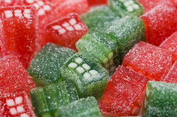 background of delicious sweet candies in sugar