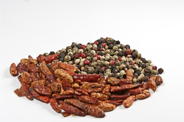 Chilli und Pfefferkörner