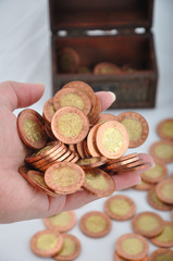 Hand of coins