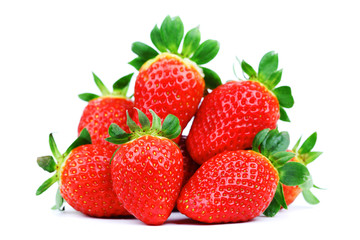 strawberry pile isolated