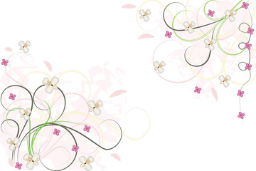 Abstract floral background, element for design, vector illustrat