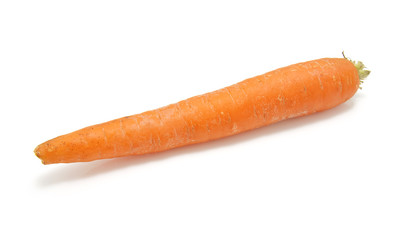 Fresh carrot over white background