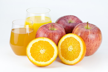 fresh fruit and juice