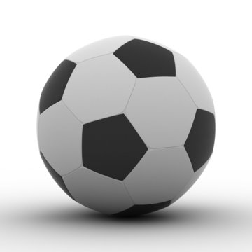 soccer ball on white background. Isolated 3D image