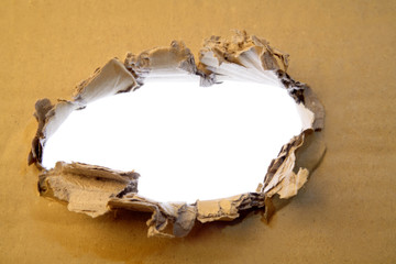 Hole in paper