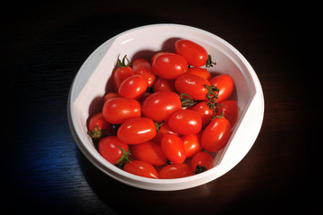 Tomatoes on a table