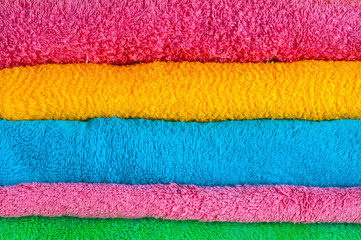 Bath colorful towels