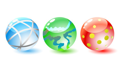 Illustration of glass spheres.