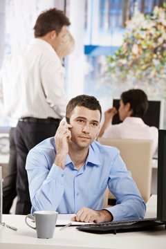 Businessman talking on mobile