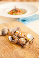 Fototapeta na wymiar Fresh clams