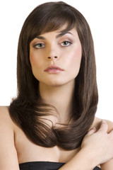 Fototapeta premium brunette with smooth hair