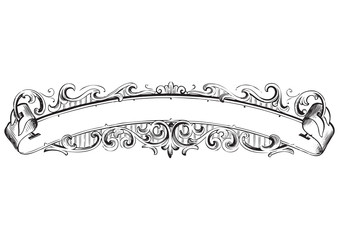 antique banner engraving (vector)