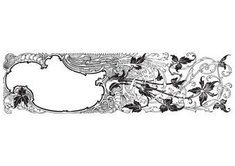 antique frame engraving (vector)